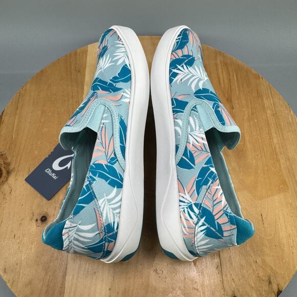 OluKai Lae\'Ahi Pa\'i Mens Size 10.5 Shoes Swell/Aloha Blue Floral Slip On Sneaker main image 9